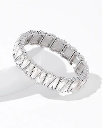 Art Deco Clear Crystal Stretch Bracelet