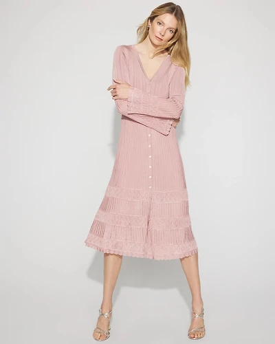 Petite Button-Down Sweater Dress