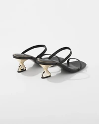 Gold Twist-Heel Sandal