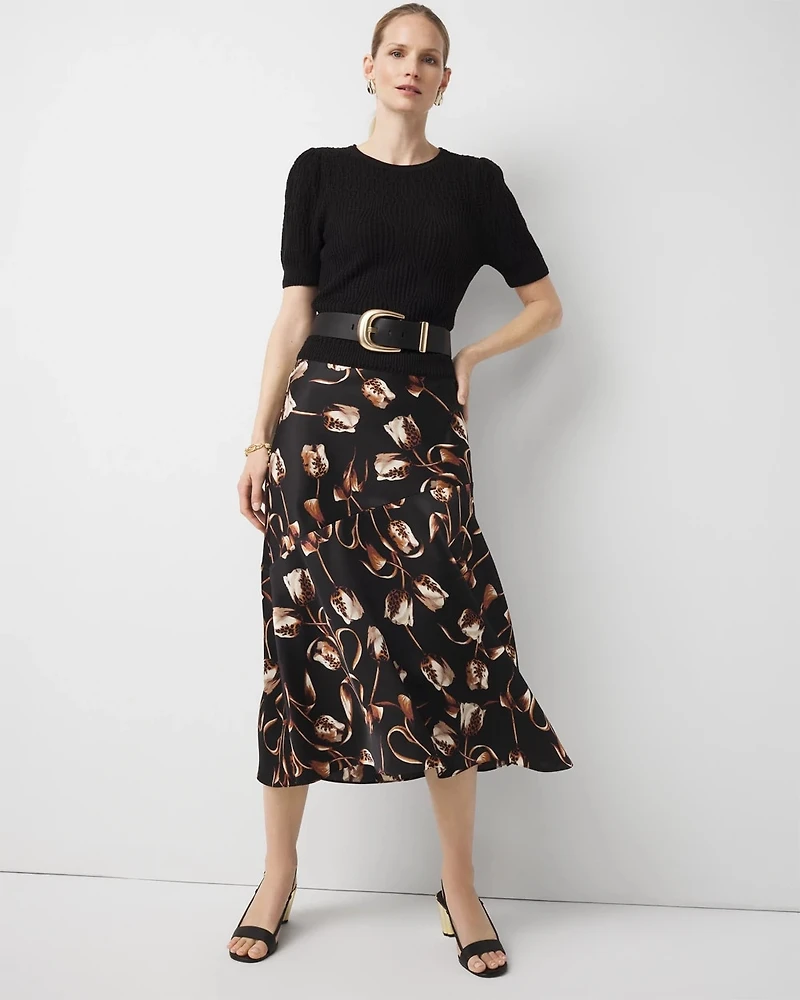 Petite Satin Maxi Skirt