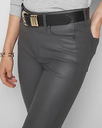 High Rise Coated Bootcut Jeans