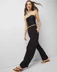 Smocked Waist Coverup Pant