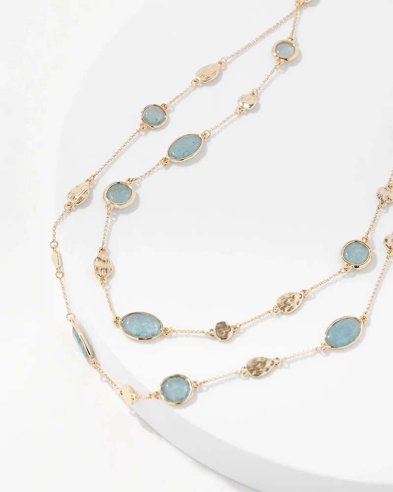 Blue Stone Convertible Necklace
