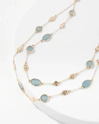 Blue Stone Convertible Necklace