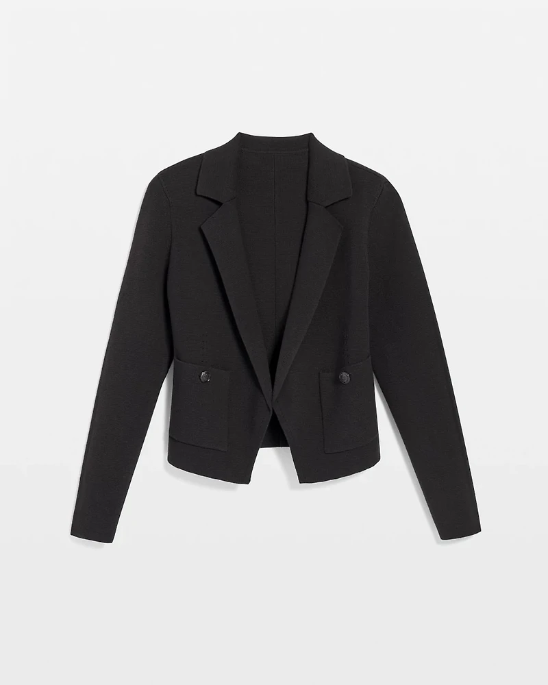 Cropped Sweater Blazer