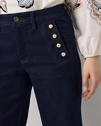 High Rise Wide Leg Cropped Mariner Jean