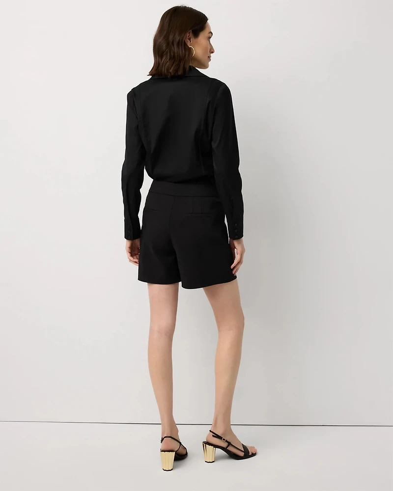 Horsebit Detail Tailored Short