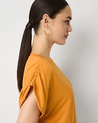 Ruched Shoulder Tee
