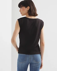 High-Rise Scoop Neck Tee
