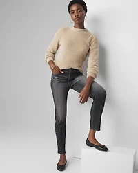 High-Rise Embellished Slim Ankle Jeans