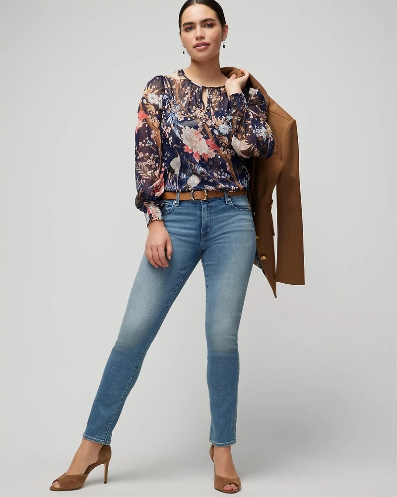 Mid-Rise Slim Jeans