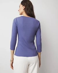 WHBM FORME™ Ribbed Stretch Boatneck Top