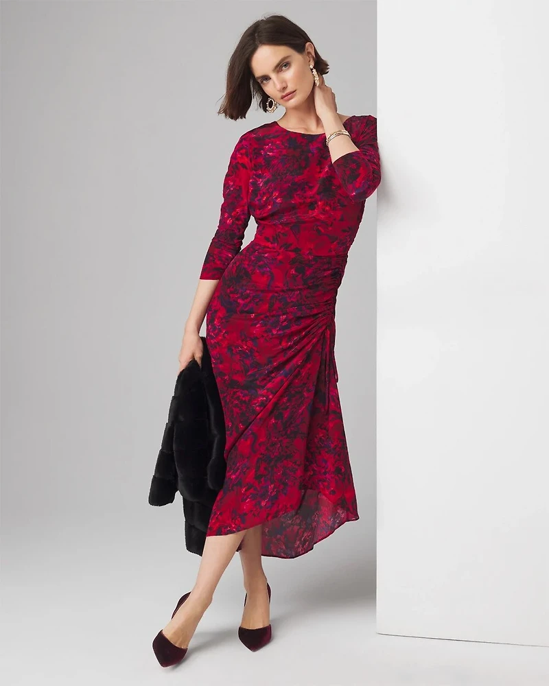Ruched Midi Dress