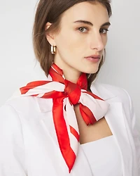 Floral Print Square Scarf
