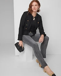 High Rise Byna Slim Jean with Slits