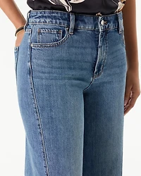 Petite High-Rise Twisted Seam Wide Leg Jeans