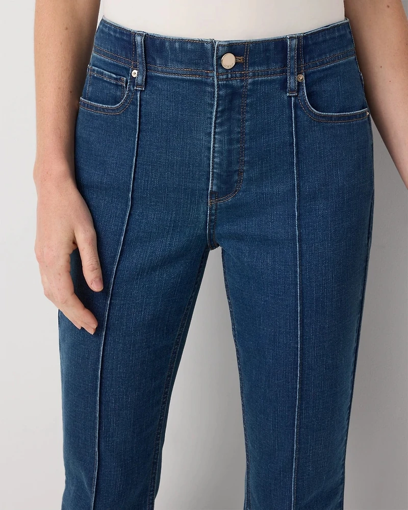 High-Rise Cropped Bootcut Jean