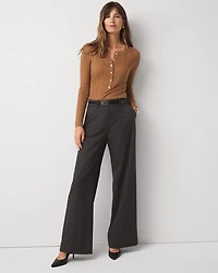 Ribbed Henley Sweater