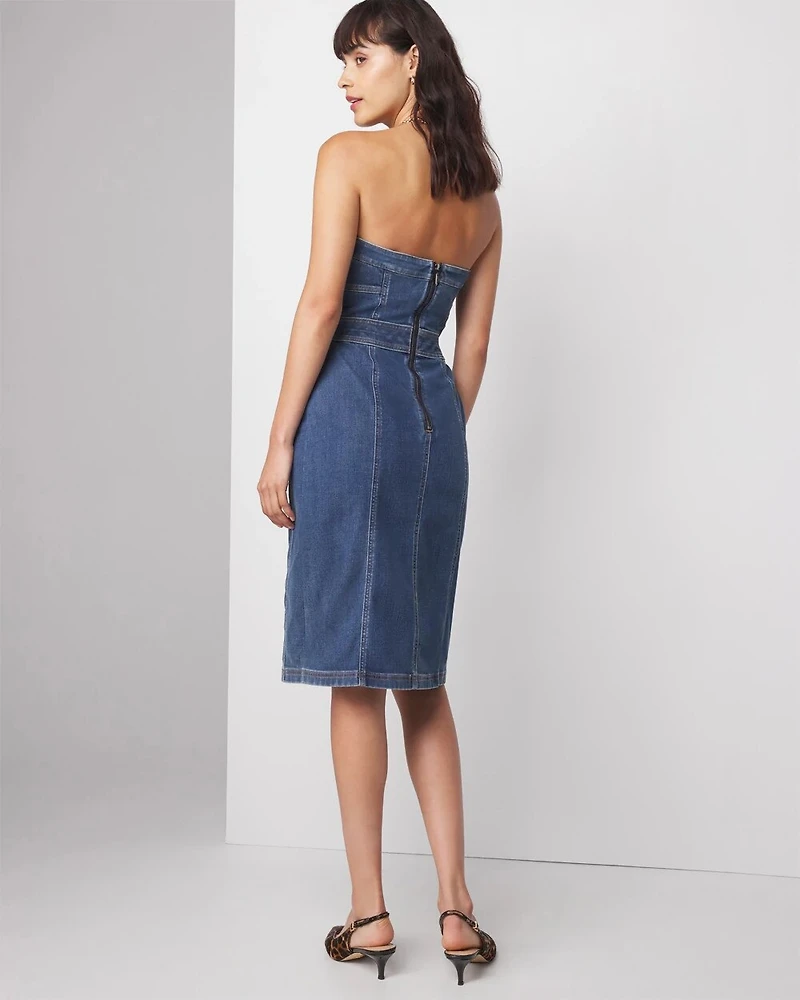 Strapless Denim Dress