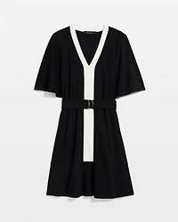 Matte Jersey Belted Kimono Dress