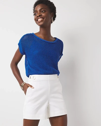 Extra High-Rise Novelty Waist Denim Short