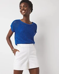 Extra High-Rise Novelty Waist Denim Short