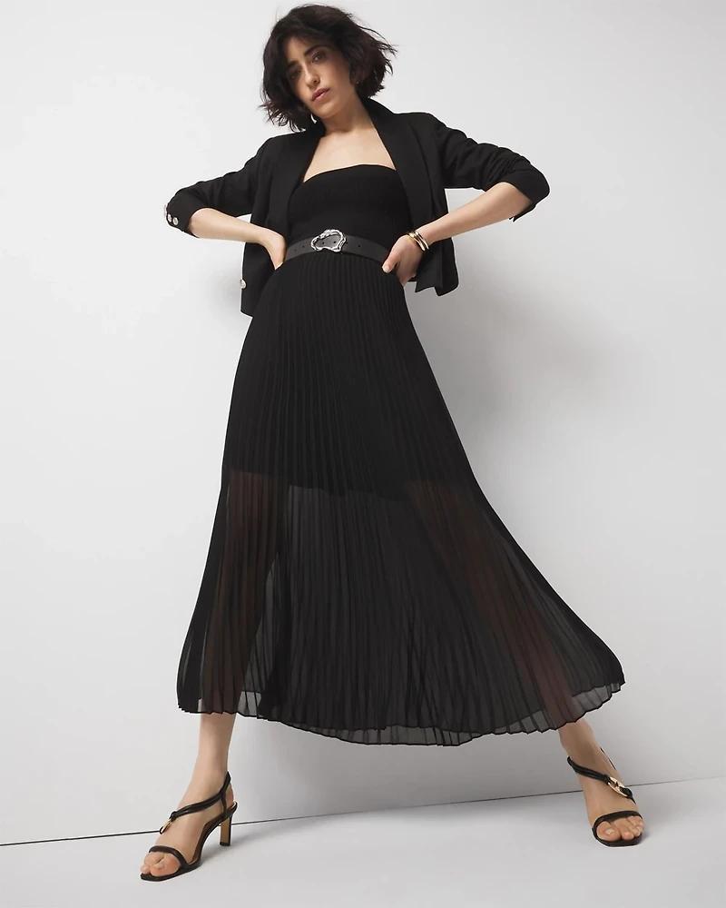 Pleated Maxi Skirt