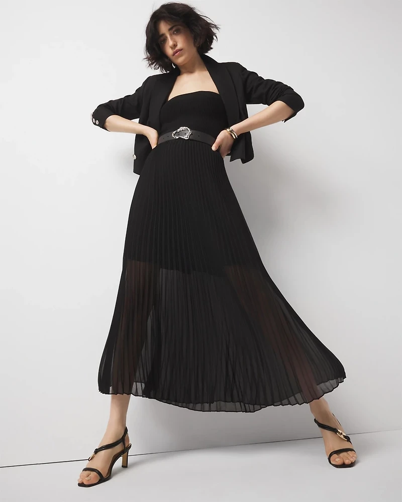 Pleated Maxi Skirt
