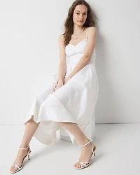 Petite Poplin Corset Midi Dress