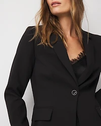 Belted One-Button Blazer