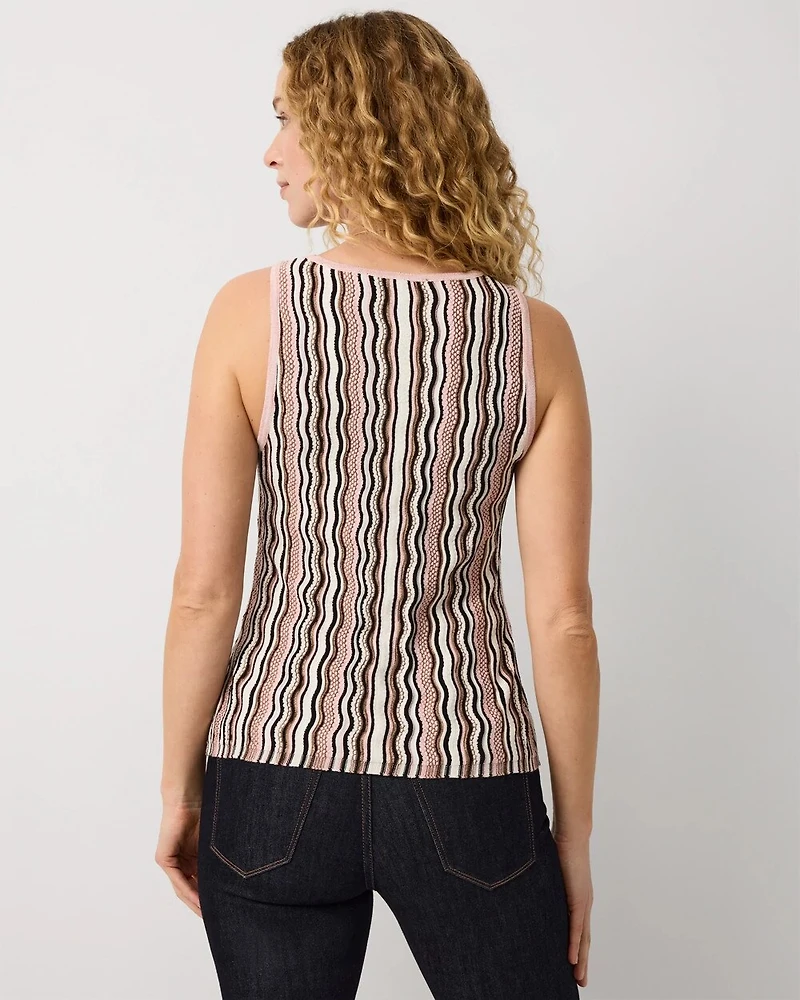 Metallic Stitch Sweater Tank