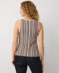 Metallic Stitch Sweater Tank