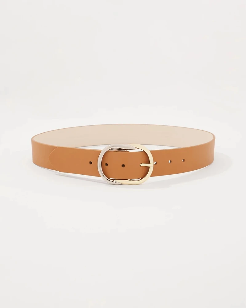 Mixed Metal Buckle Belt