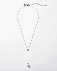 Silver Fresh Water Pearl Drop Necklace