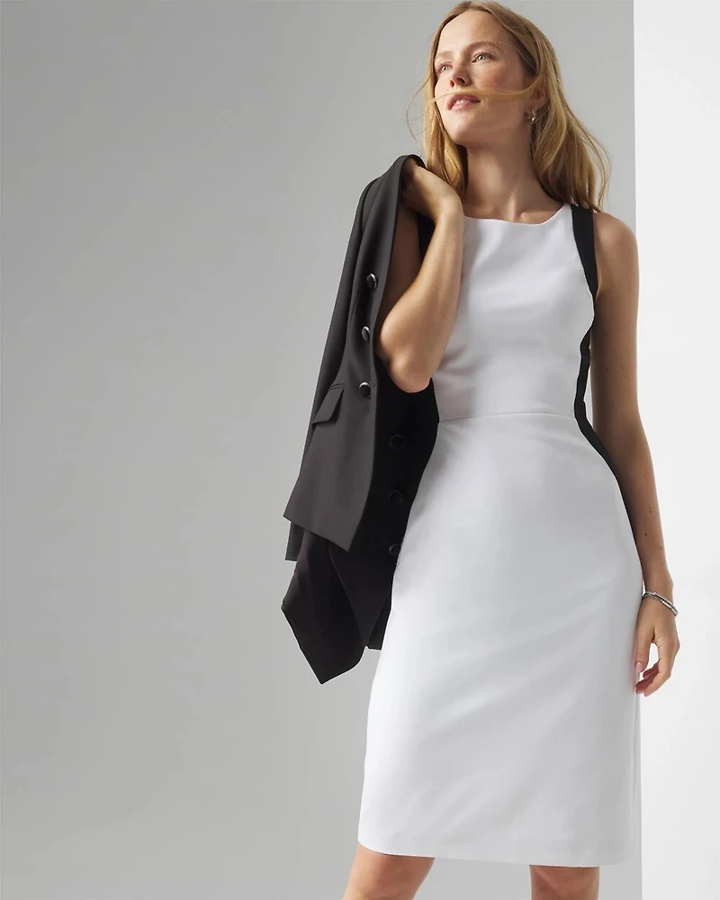Sleeveless Colorblock Sheath Dress
