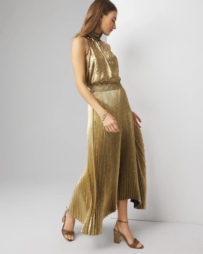 Halter Pleated Shell Top