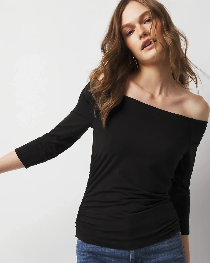 Off-The-Shoulder Ruched Top