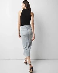 Petite Denim Midi Skirt