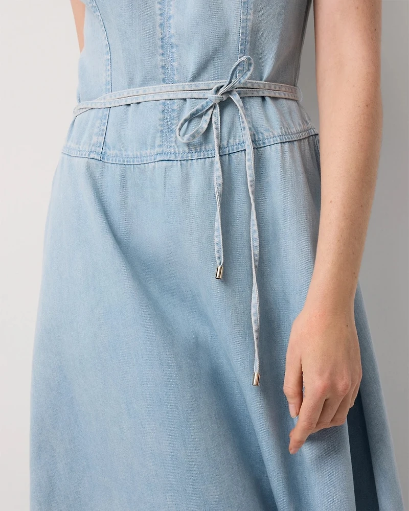 Featherweight Denim Maxi Dress
