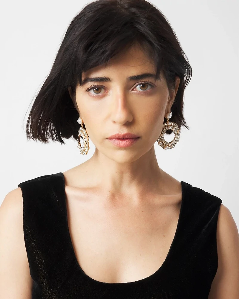 Frontal Hoop Statement Earrings
