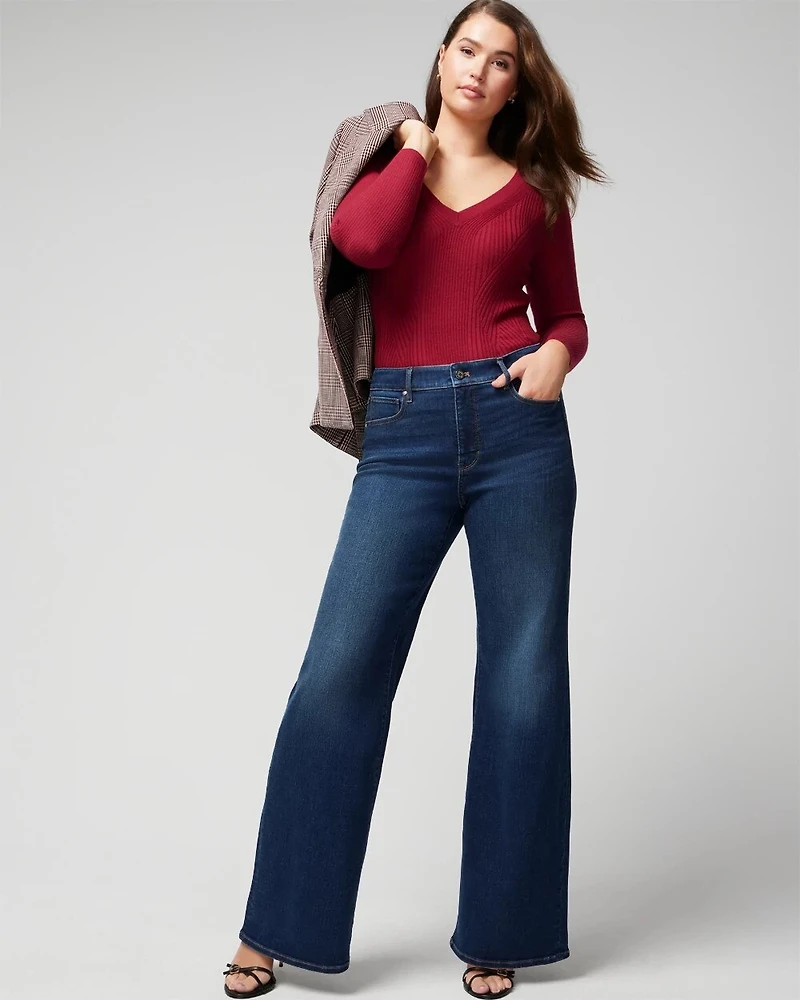Petite High-Rise Everyday Soft Wide Leg Jeans