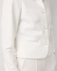 Knit Crepe Cropped Jacket
