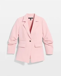Ruched Sleeve Blazer