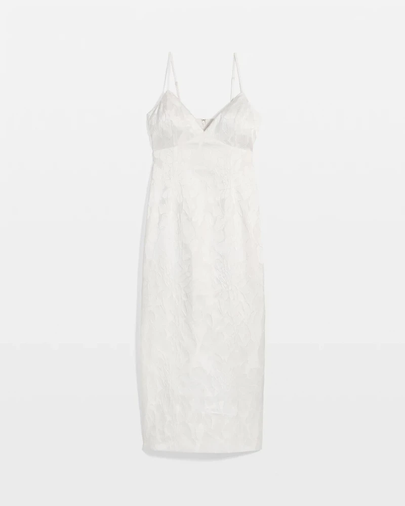 Floral Jacquard Midi Dress