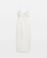 Floral Jacquard Midi Dress