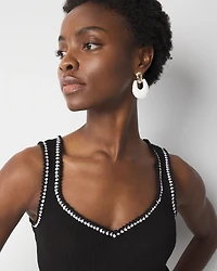 Braided Trim Sweater Tank