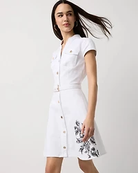 Button Front Denim Dress