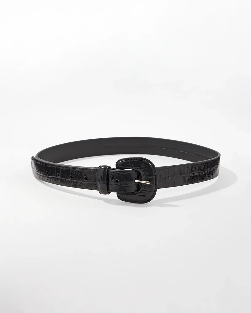 Faux Croc Belt