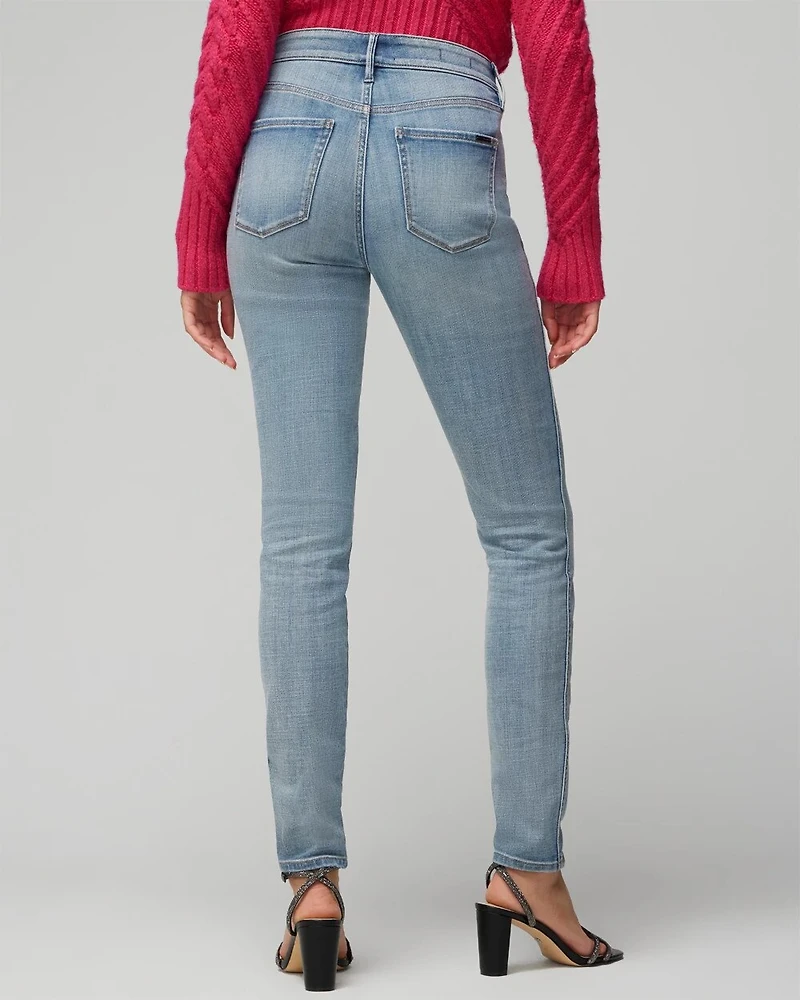 High-Rise Everyday Stretch Embellished Skinny Jeans