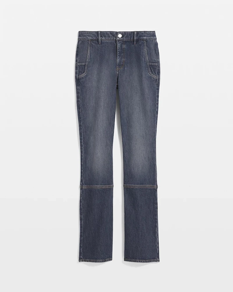 Zip Hem High Rise Bootcut Jean